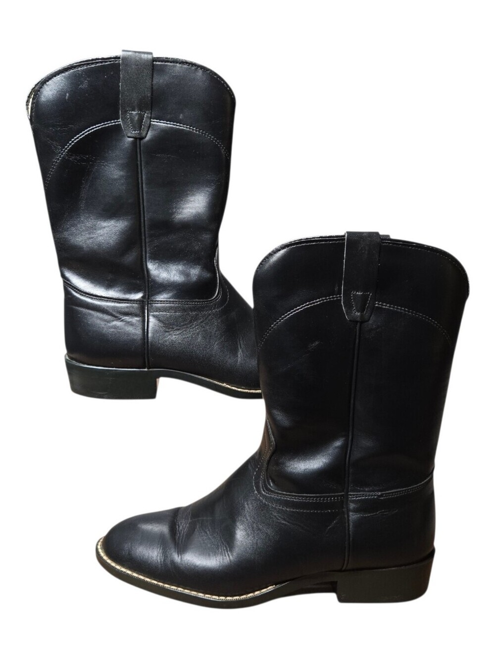 Laredo Womens Black Leather Western Mid Calf Cowboy Boots Size 5.5